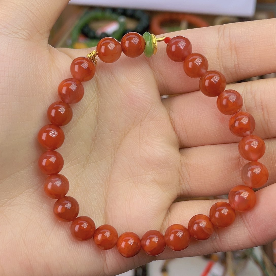 合金南红玛瑙手链