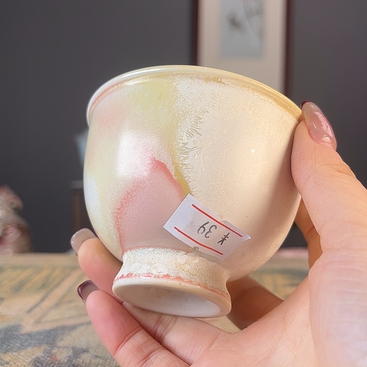 摆件景德柴烧茶杯多人