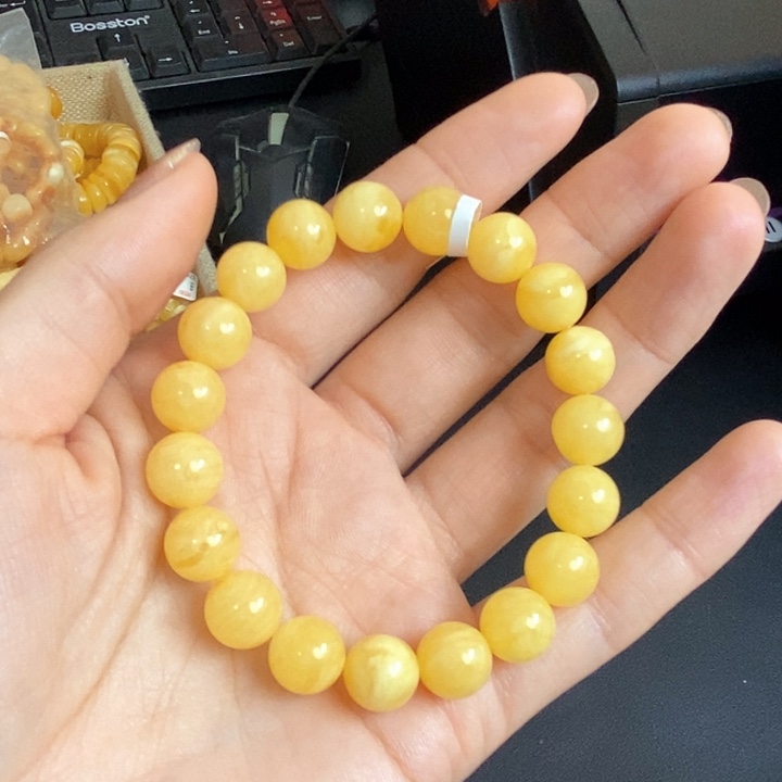 琥珀未镶嵌手链天然无优化琥珀蜜蜡