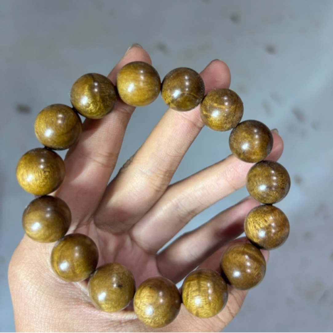 C271 金丝楠1.5cm单圈手串 原生态样式多样性