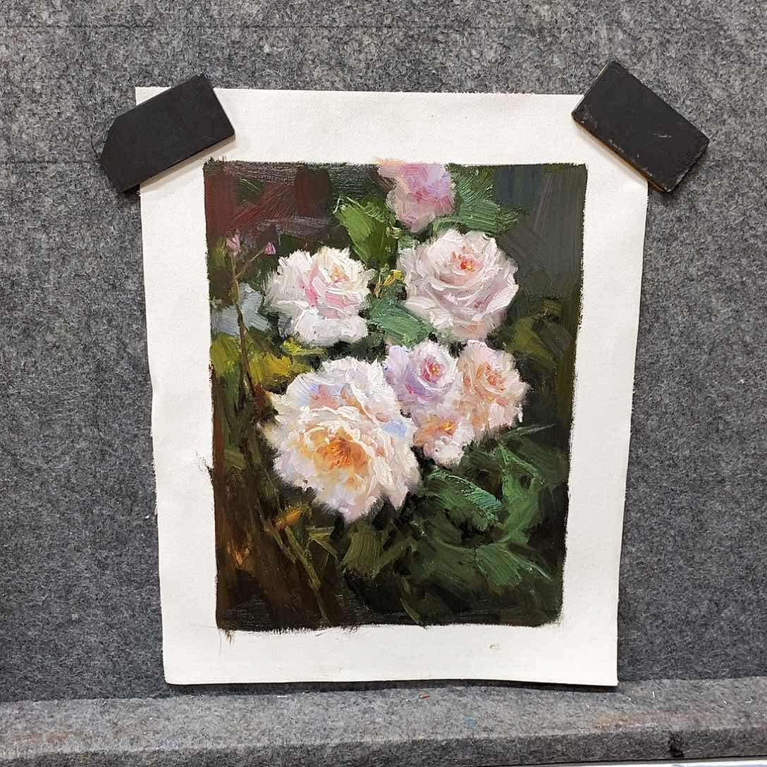 油画花卉油画作品