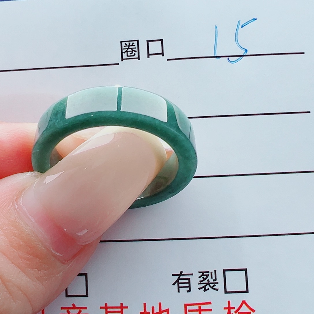 未镶嵌戒指翡翠昕**饰戒圈