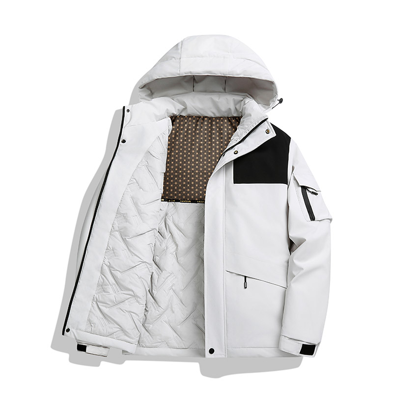 棉衣棉服保暖连帽防水防风落肩袖滑雪服秋冬季登山情侣加厚