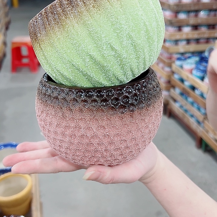 有孔，凑单福利满10元发货陶瓷多肉花盆！