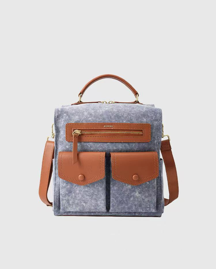 HG时尚休闲牛仔双肩包