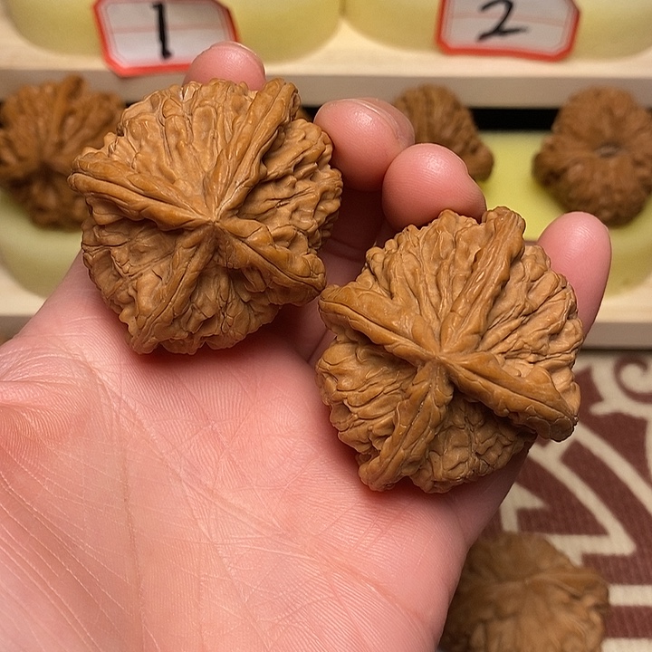 吊坠文玩核桃45粗筋四棱
