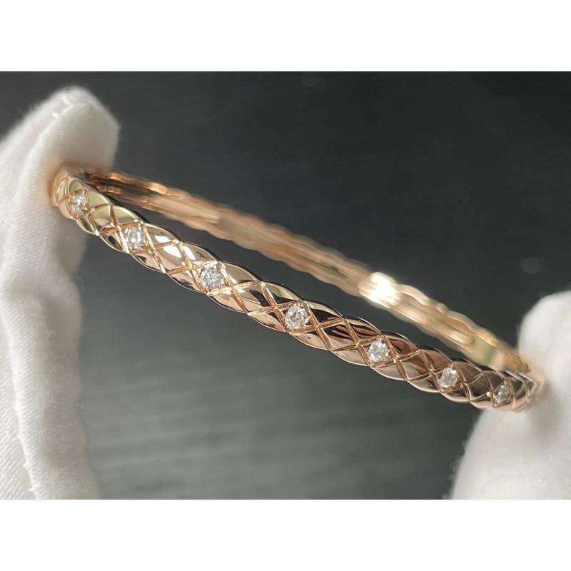 （双12）18k金菱格手镯窄版（48小时鉴赏期）   多样性发一件