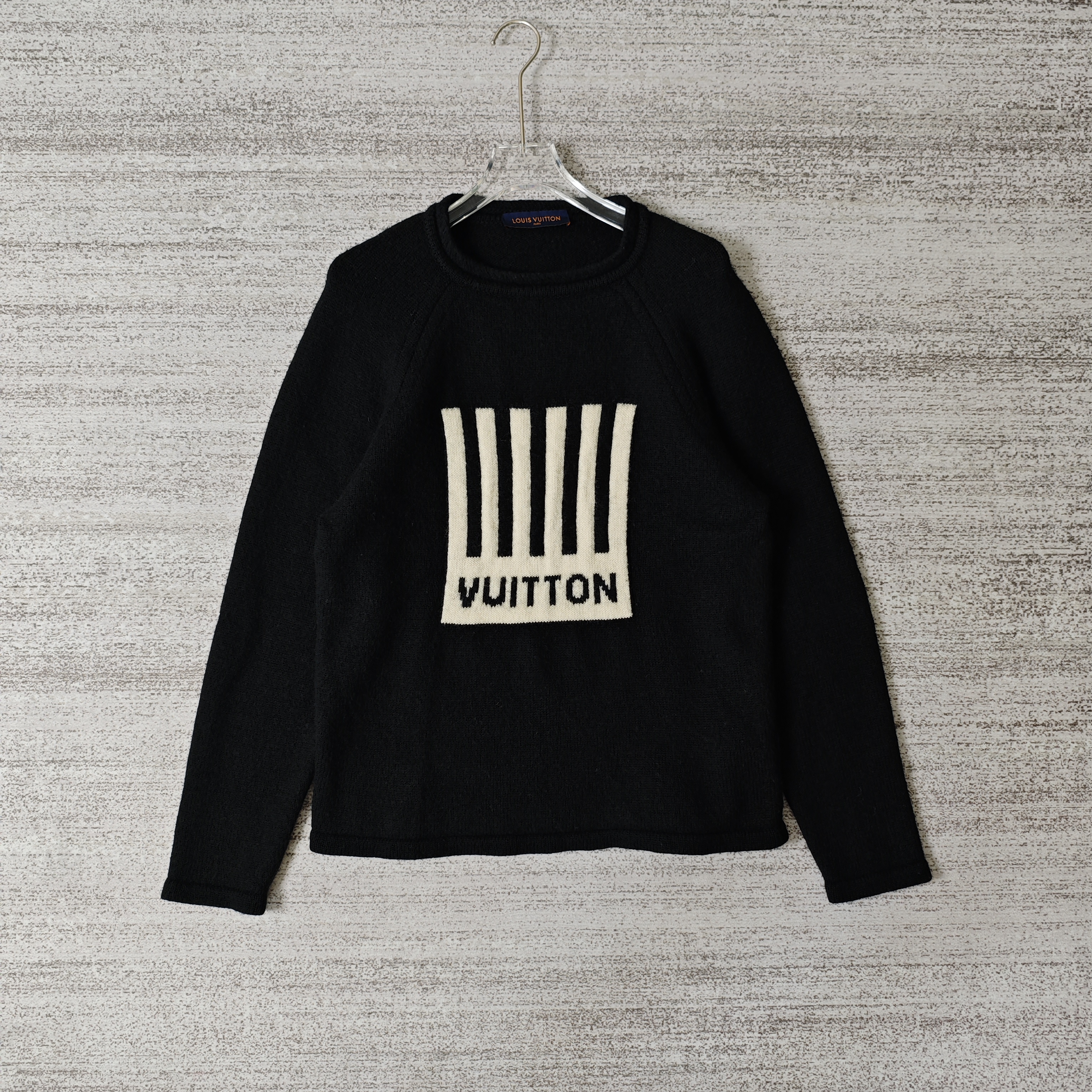 99新 LouisVuitton/路易威登 钢琴键字母圆领长袖毛衣/L码＃4275