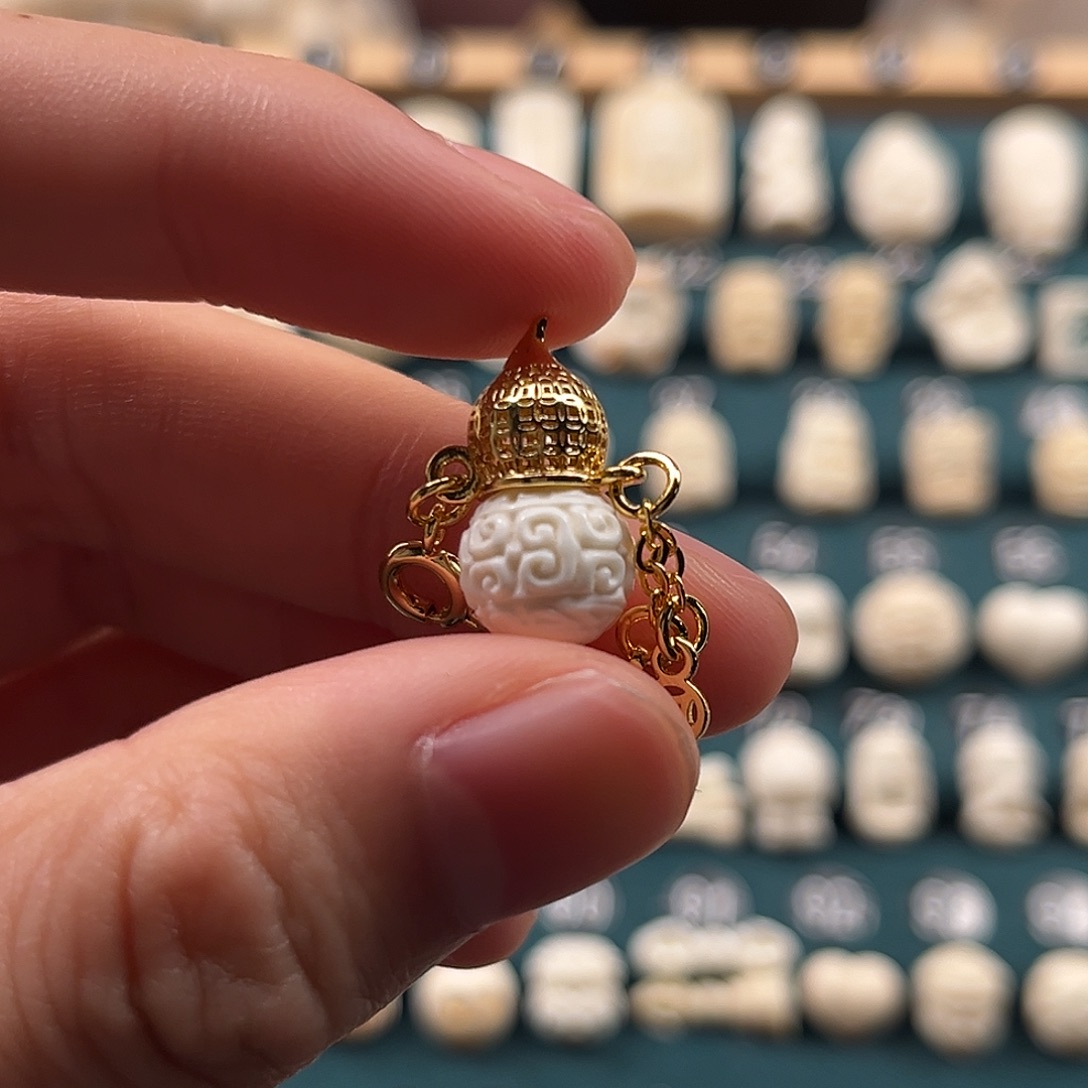 摩***女吊坠猛犸象牙10大小葫芦侧挂