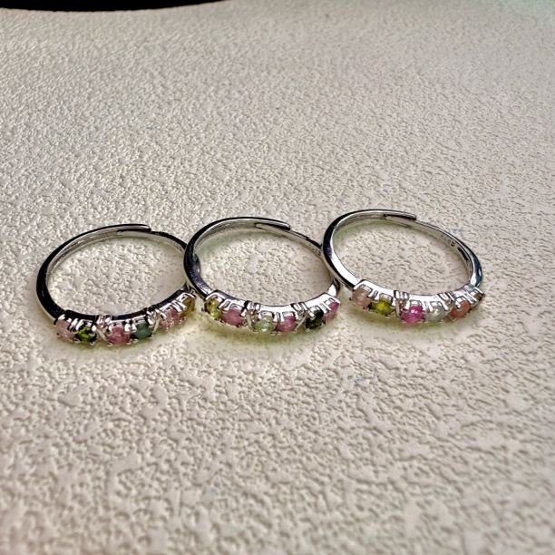 【小宝晶选】天然碧玺戒指 多样性发一件 973XBQZH