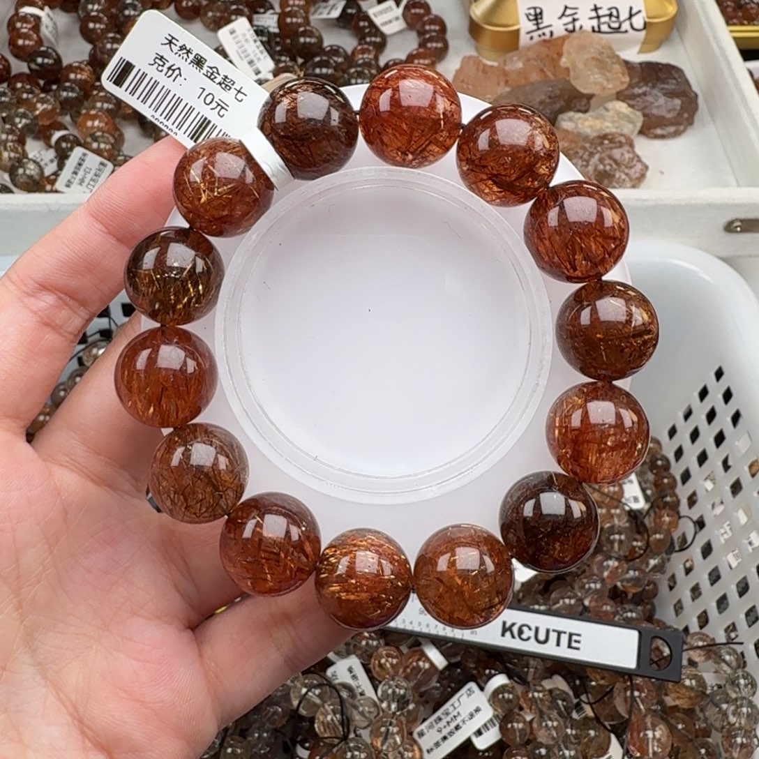 水晶手链未镶嵌黑金超七多样性发其一