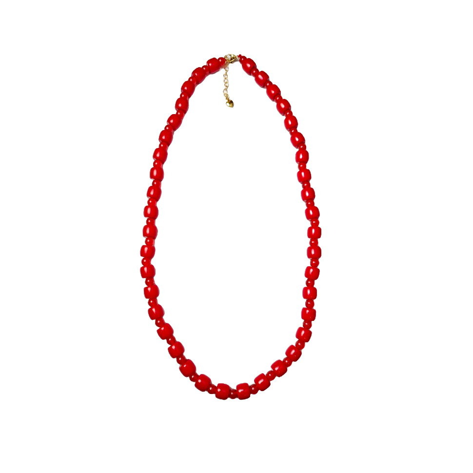 沙丁三姑娘藤血红琉璃项链A28-604赠礼盒(多样性发其一)