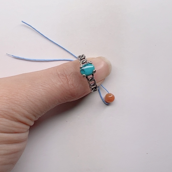 南红玛瑙银S925镶嵌戒指