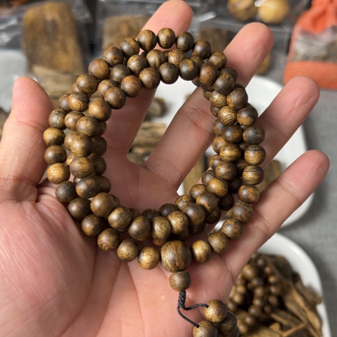 秦***南沉香沉香枕08多圈108