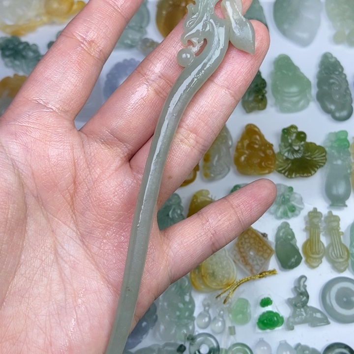 定制翡翠未镶嵌发簪