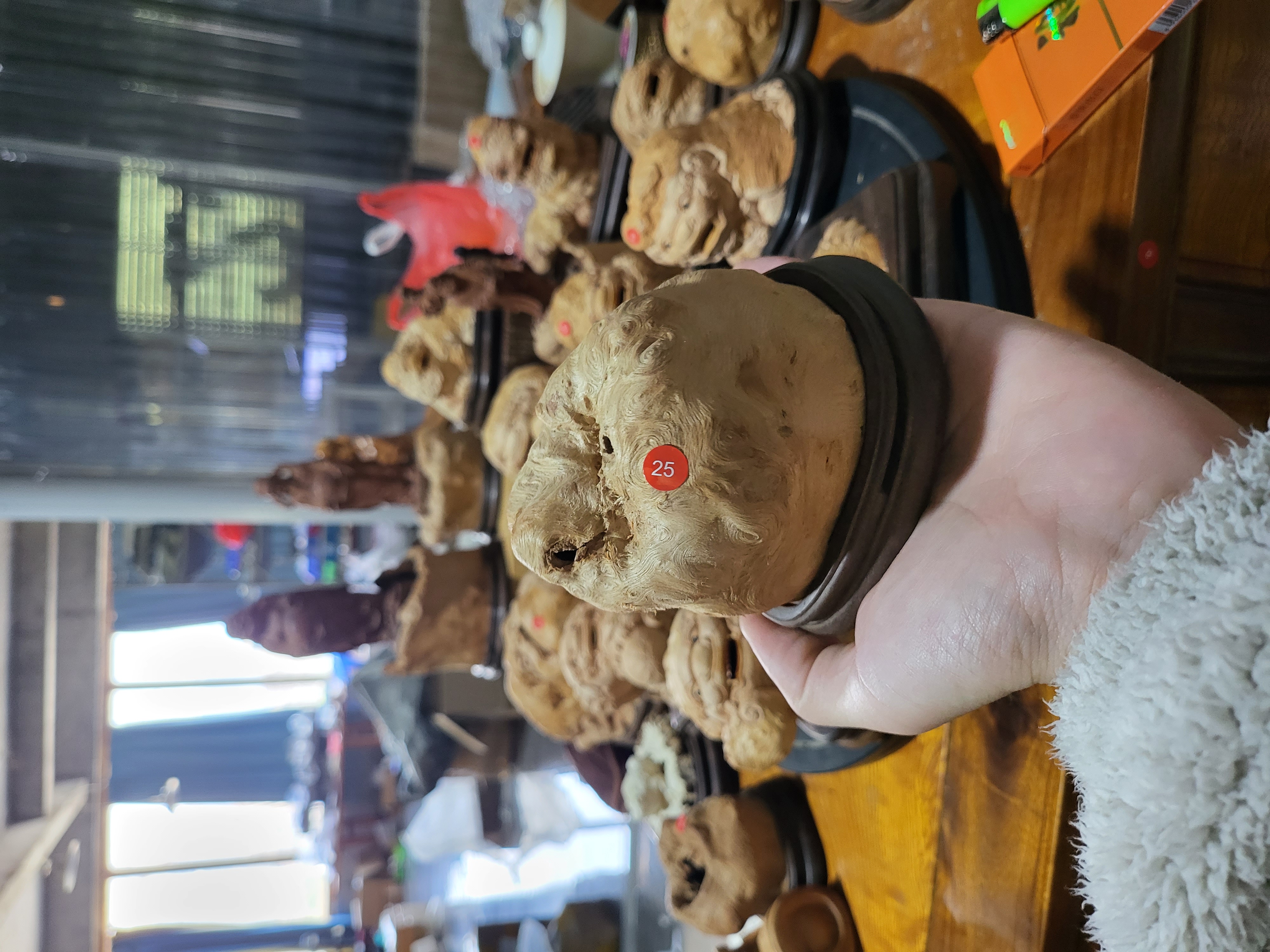 荔枝木随行巧雕香炉摆件