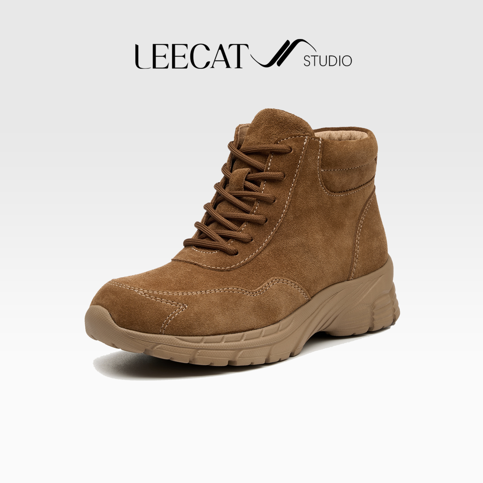 LeeCat Studio | 2025秋冬季新款防滑厚底增高瘦瘦靴女LES25Q0433