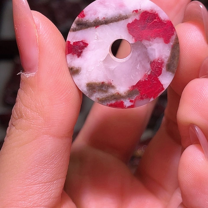 辛***y天然辰砂朱砂平安扣