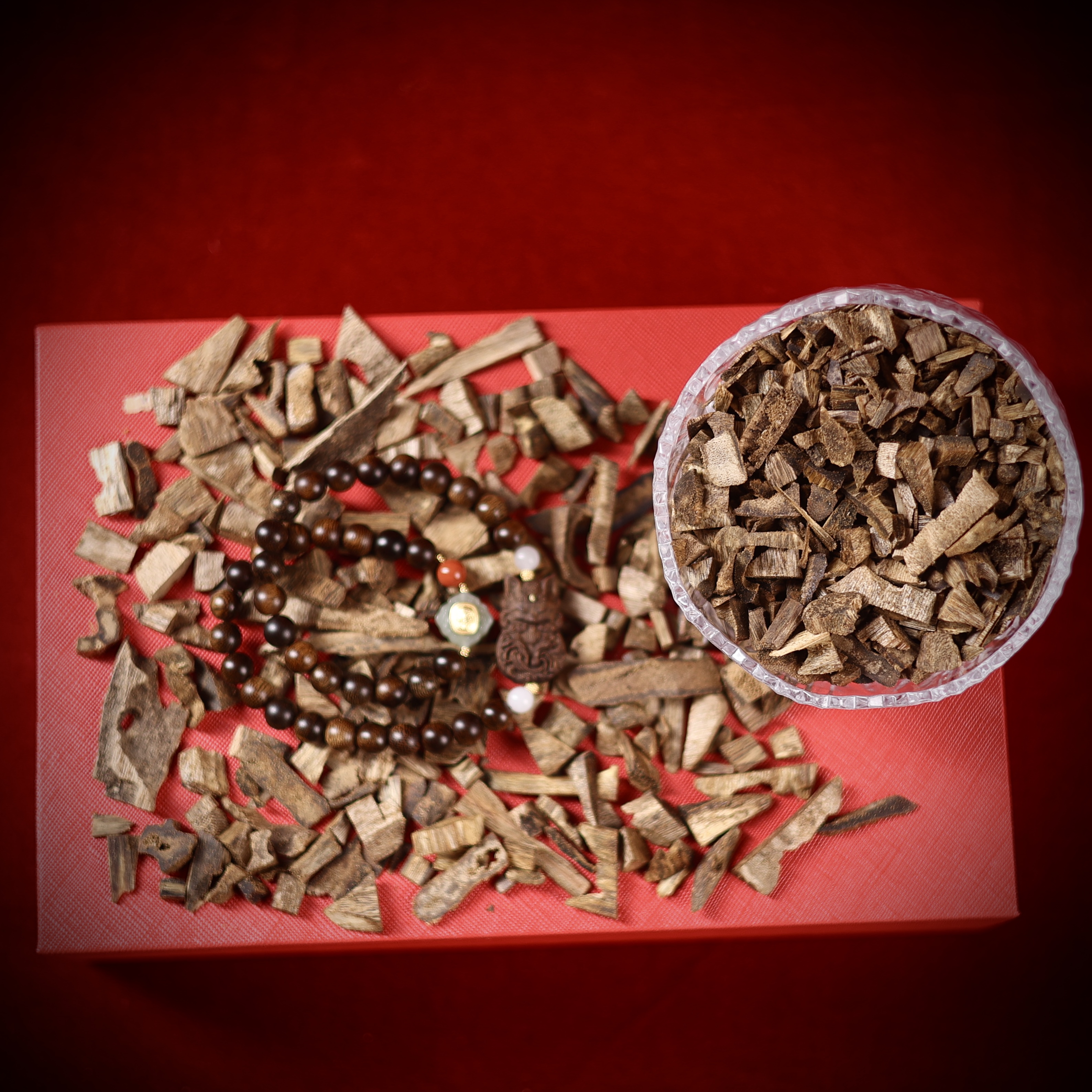 沉香D02凤九越南芽庄玉化紫棋沉香文玩料|多样性发其一