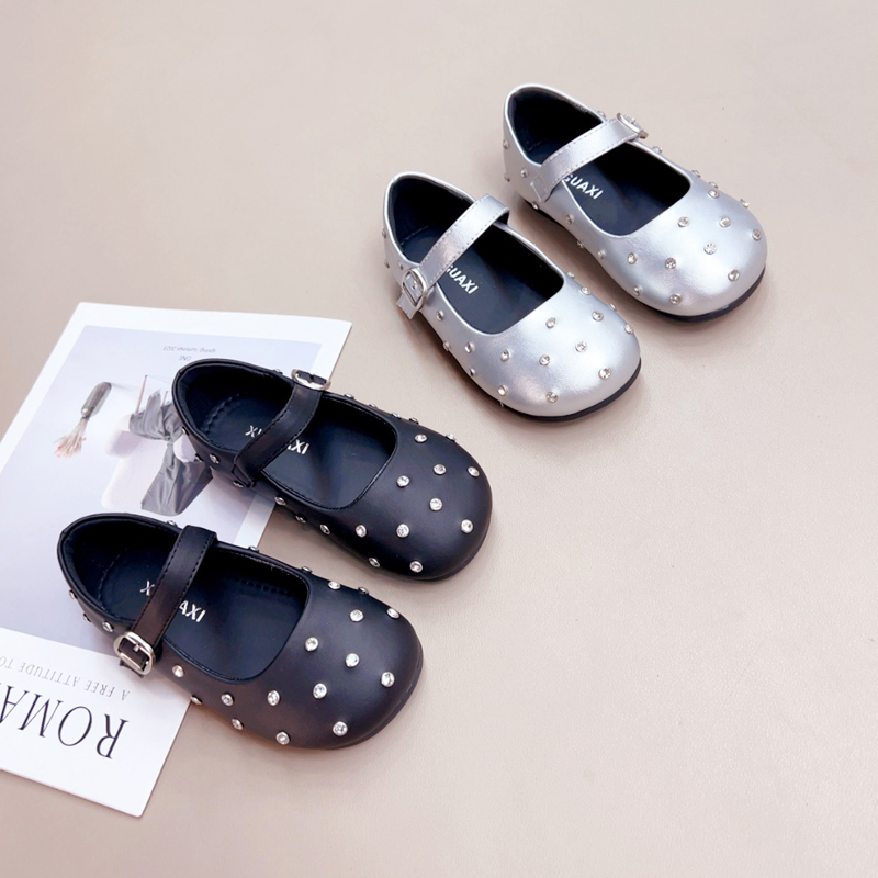 杰西可7735女童小皮鞋2025秋季新款儿童黑色公主鞋女孩表演出单鞋