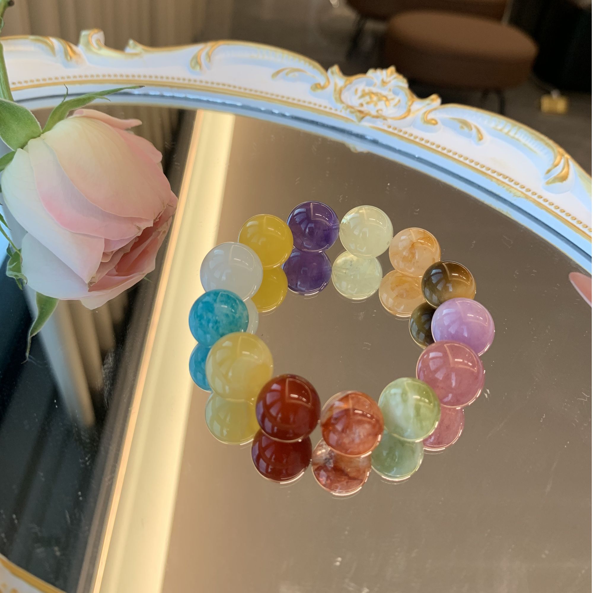 镇店之宝多宝鲜艳蓝星水晶女款氛围感手串多样性发其一A1