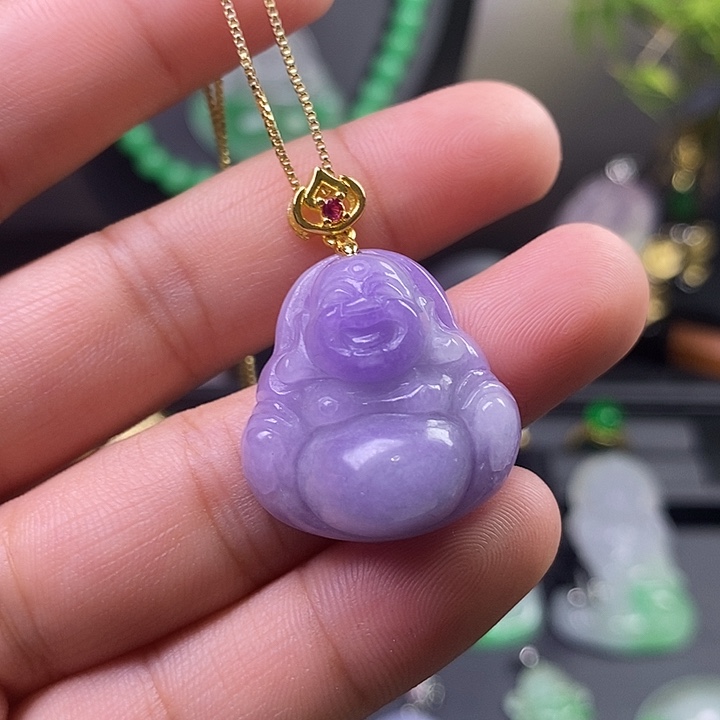 翡翠未镶嵌吊坠(赠链)