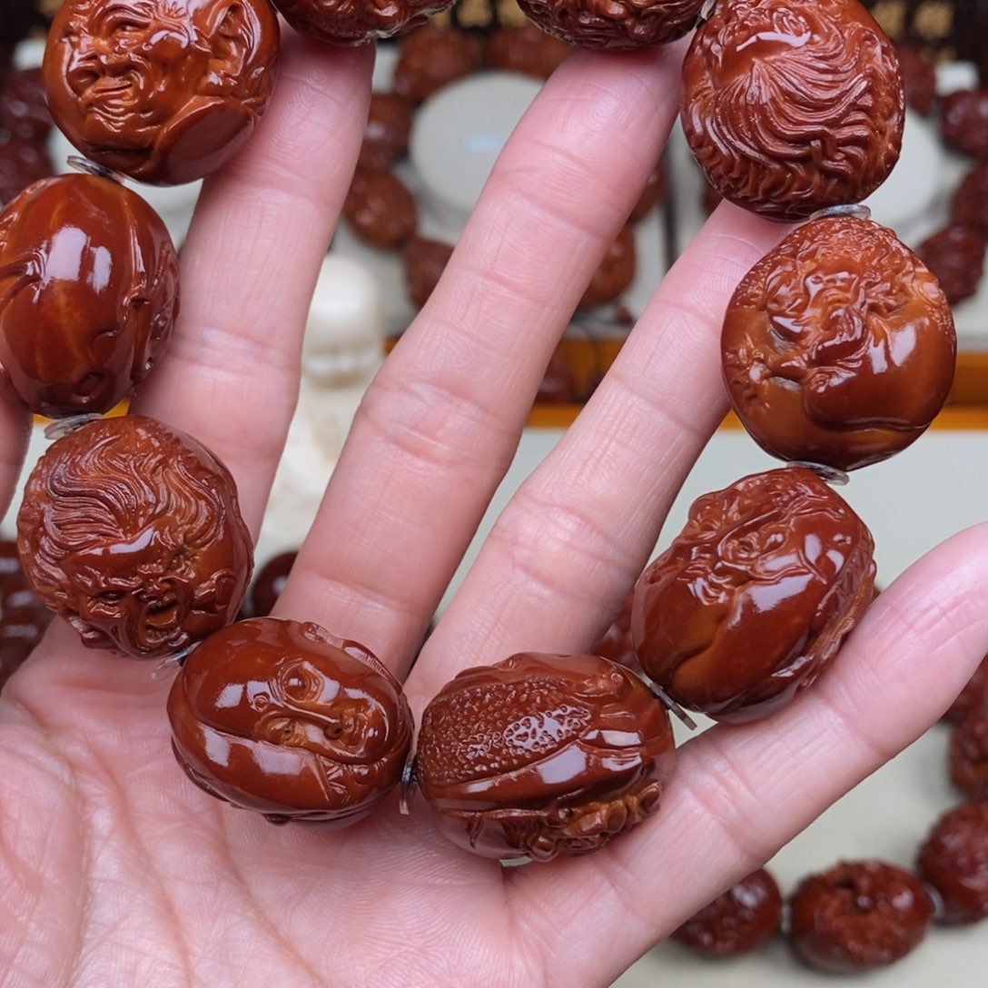 橄榄核吊坠土*十八罗汉