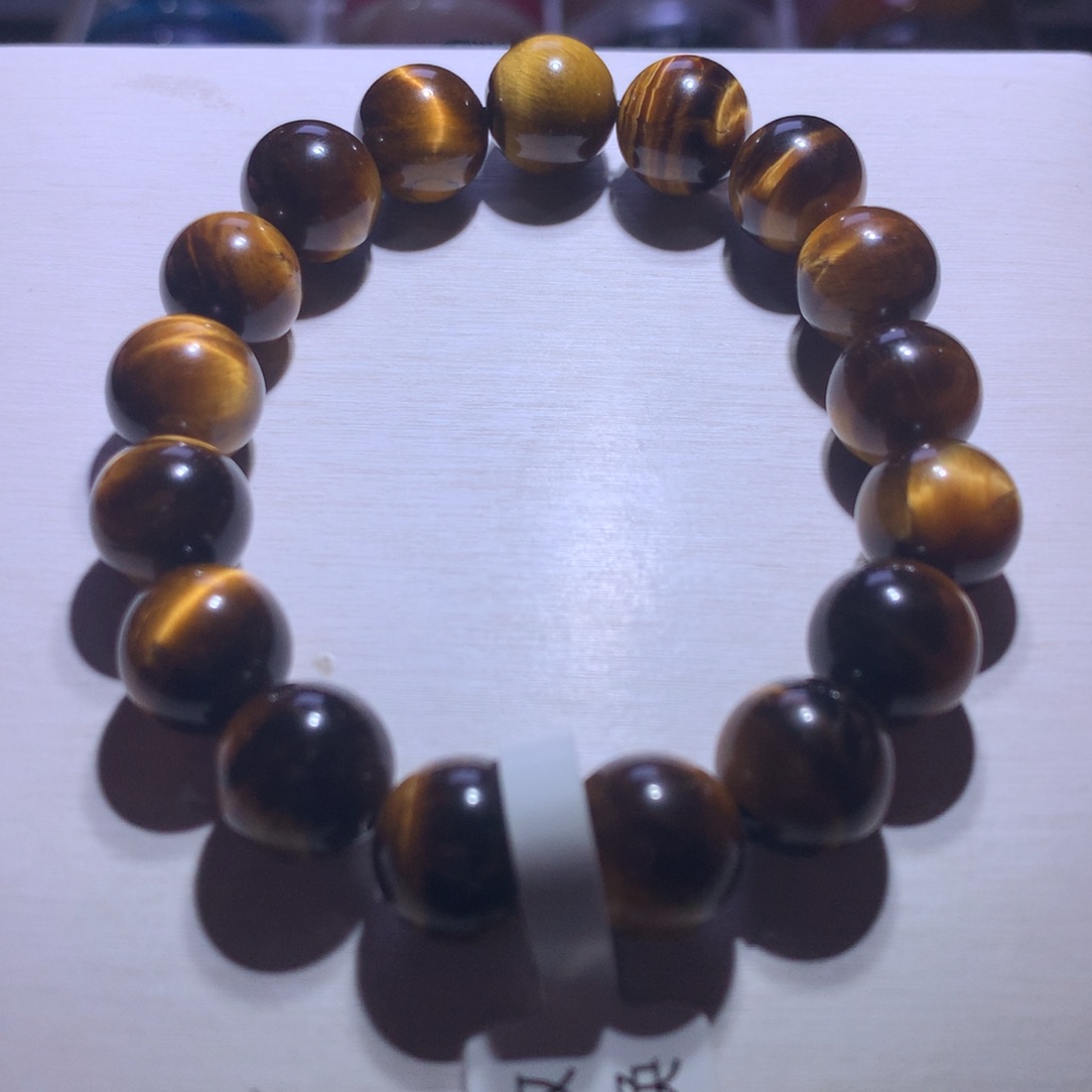 手串银S925镶嵌水晶虎眼12.2m