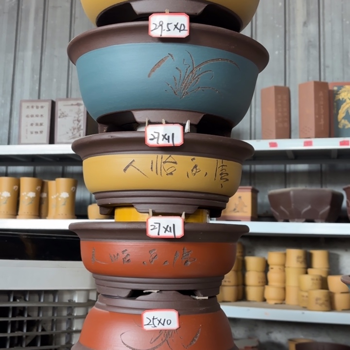 花盆紫砂100-6。             