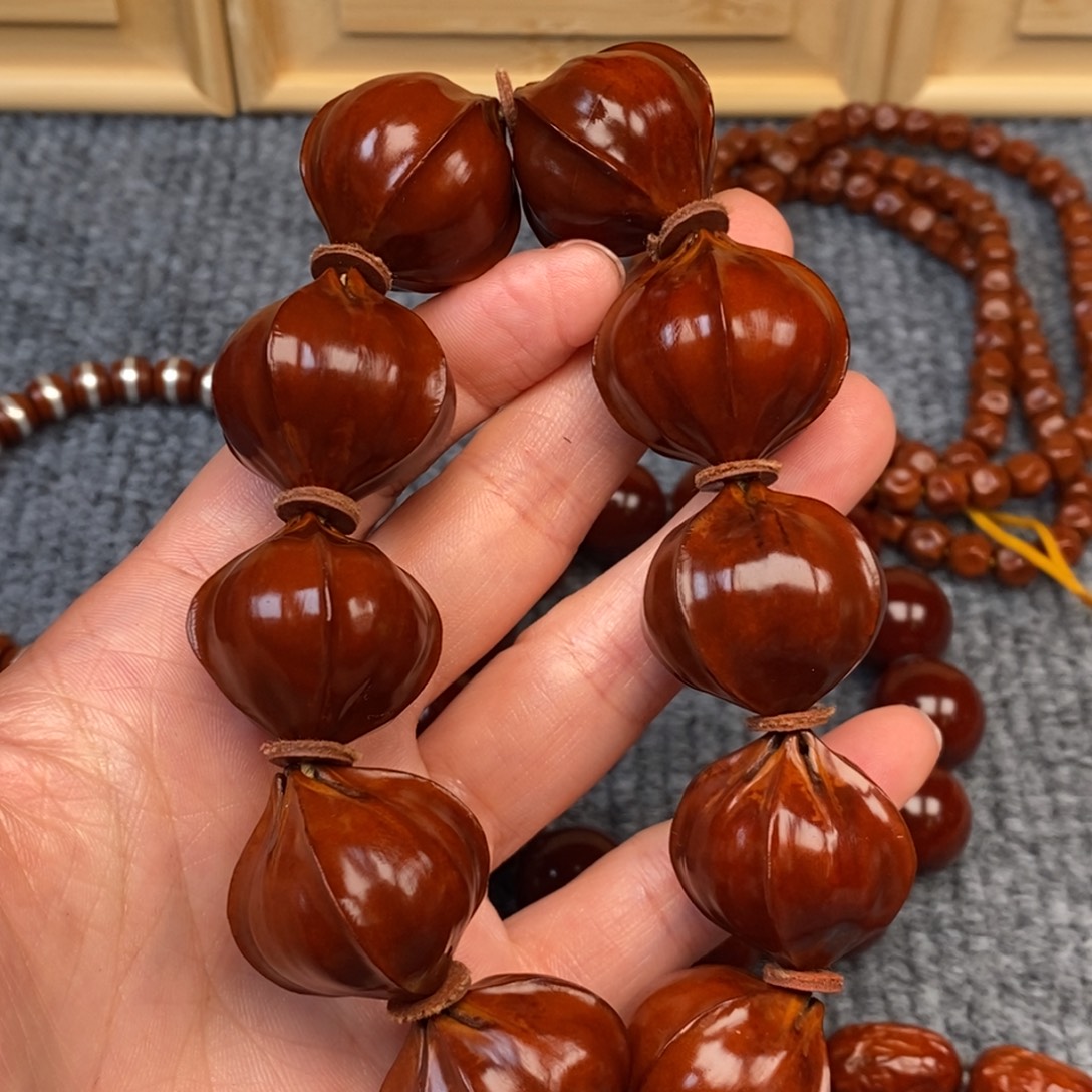 五***、手串/手链橄榄核四花铁素