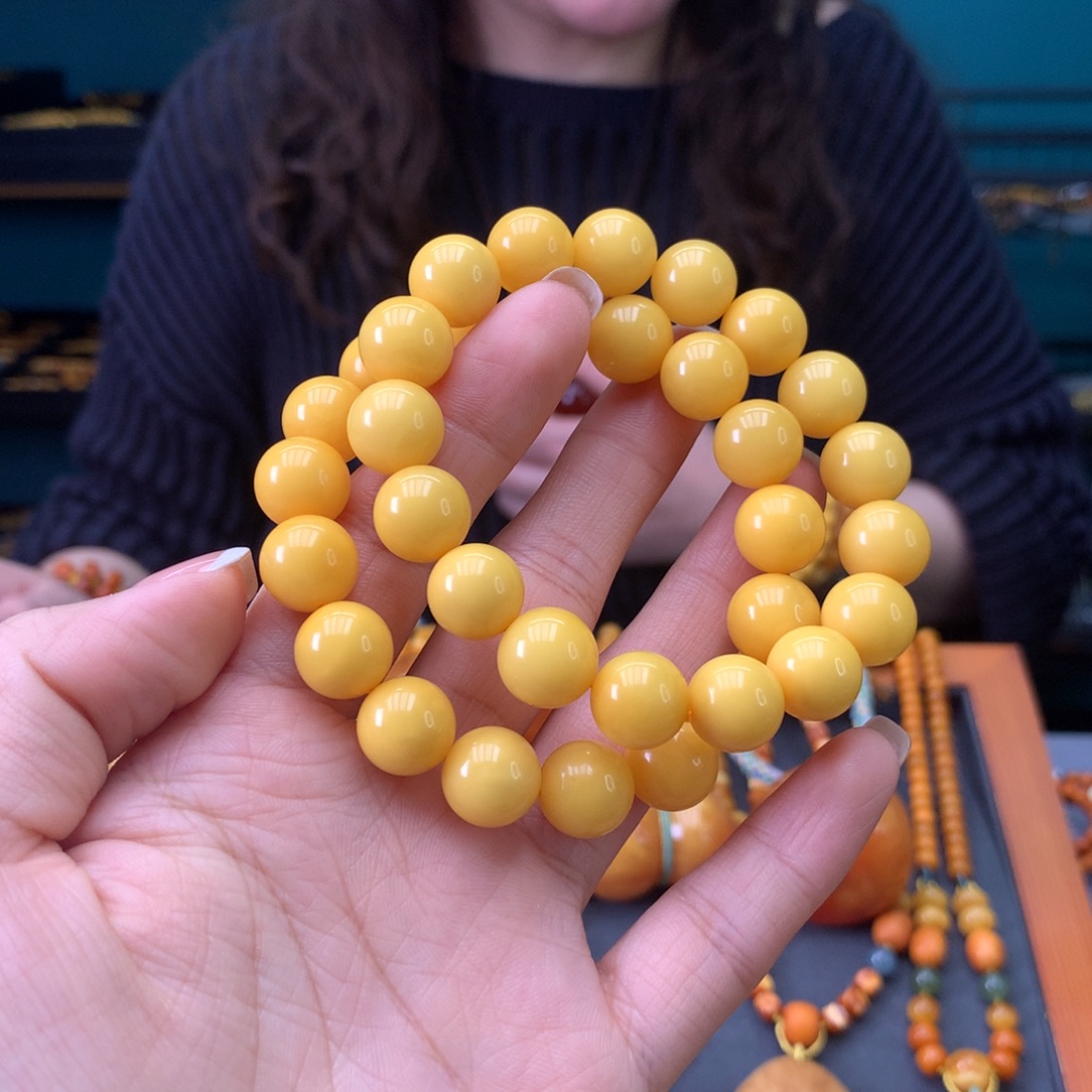 蜜蜡未镶嵌手串多样性发一