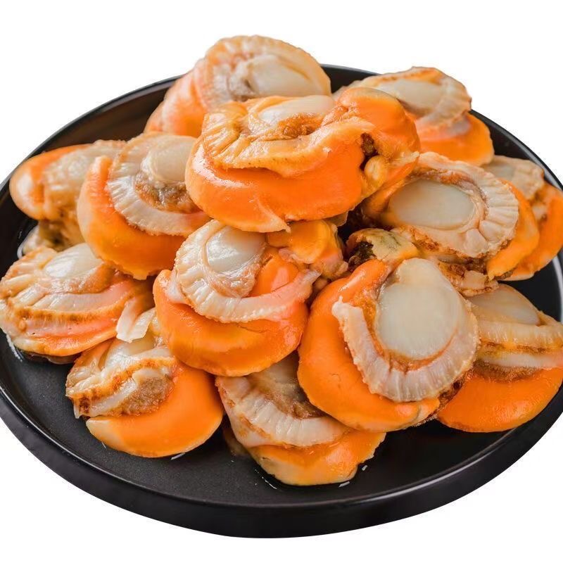 只发新疆精选新鲜带黄扇贝肉2.5kg