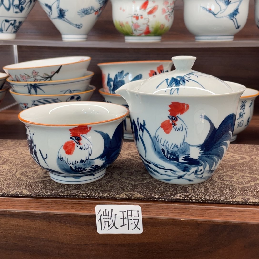 釉下老陶泥手工绘制