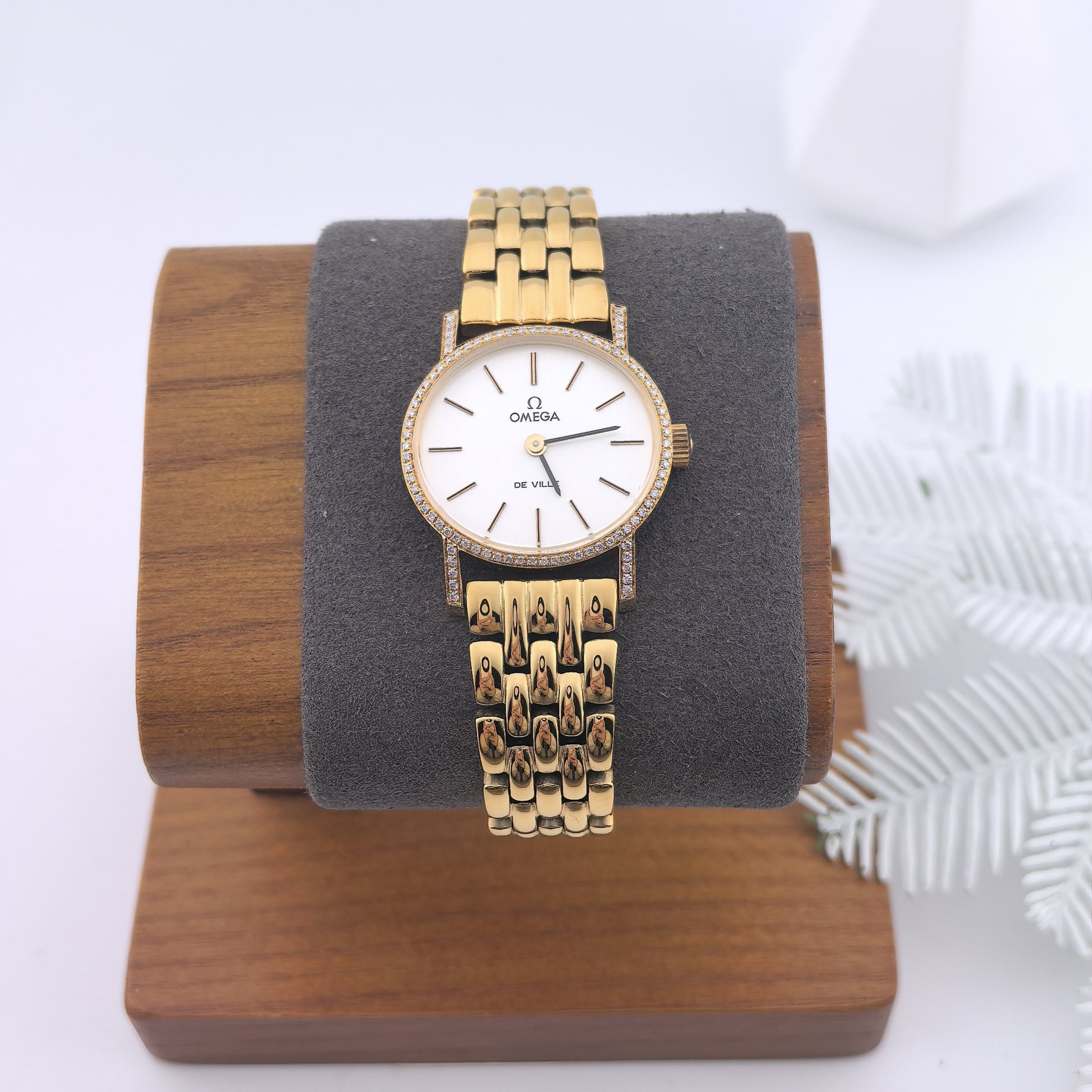 95新 Omega/欧米茄  中古欧米茄女表/手动机械/24*22mm/02085