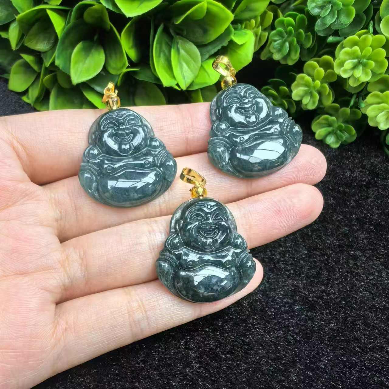 A5295【盛年珠宝】翡翠Ａ货大佛公吊坠-配绳-多样性发货只发一件