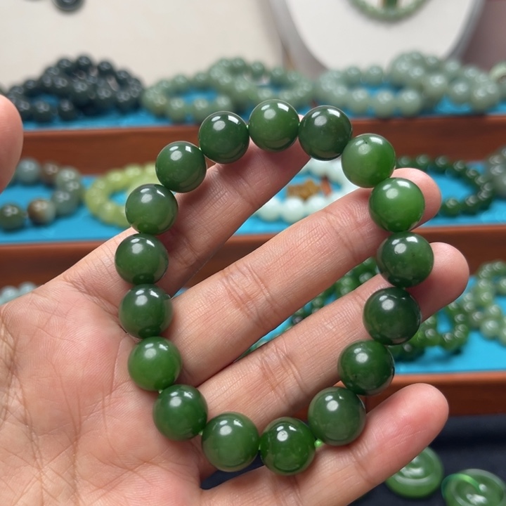 和田玉未镶嵌手链卡12