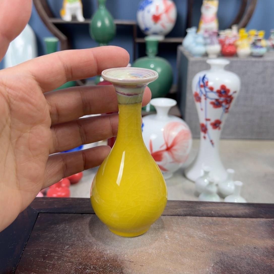 陶瓷手工小花器摆件