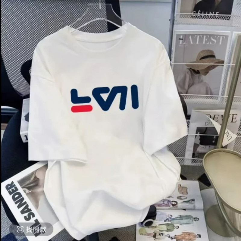 【一折清仓】夏季短袖男女同款情侣半袖休闲透气圆领潮流印花薄款