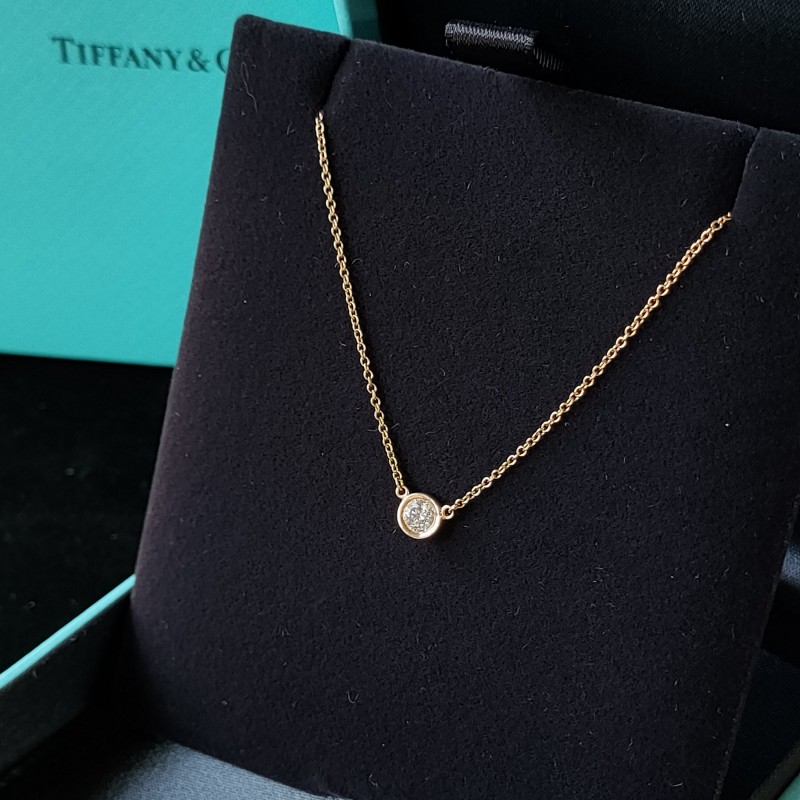 95新 Tiffany & Co./蒂芙尼 【24期免息】18k玫瑰金项链 0.25 48602