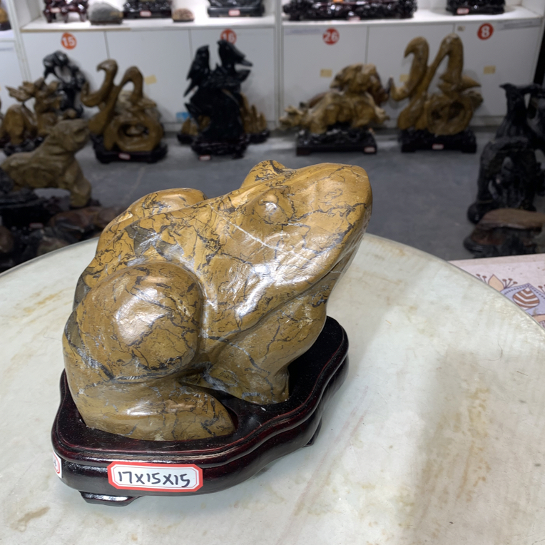 灵璧石 黄蛐蟮石 