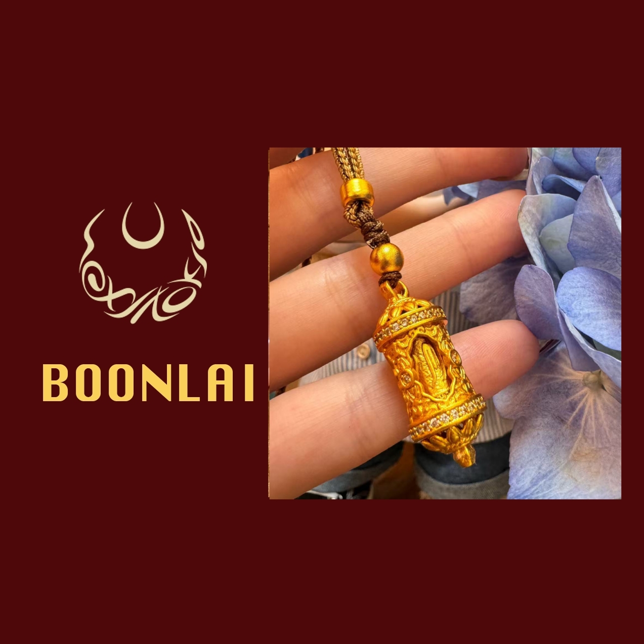 铜合金项链 Boonlai 立体镶钻经轮桶项链3113