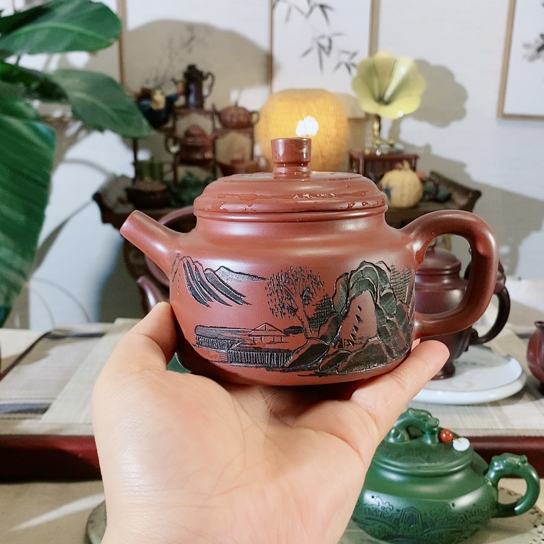 紫砂茶壶宜兴紫砂壶甩出吃货手