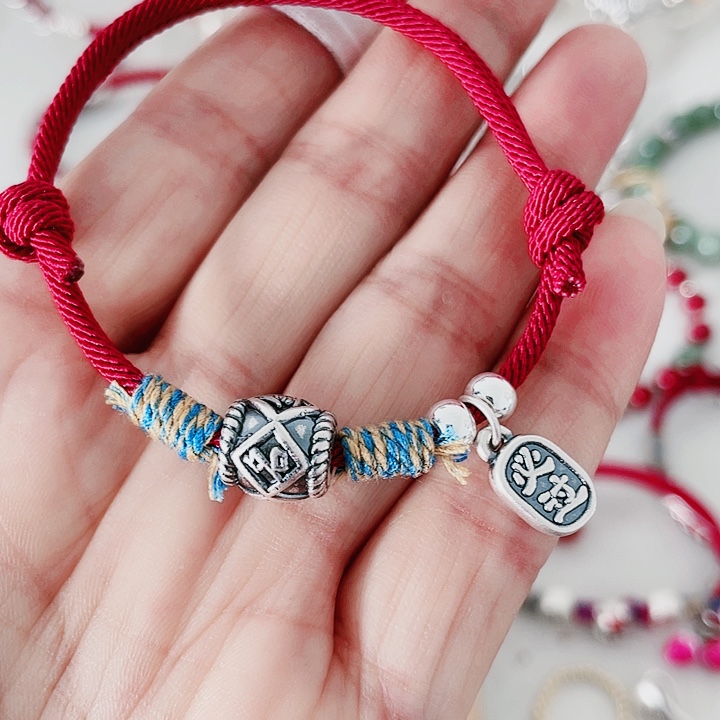 珐琅吊坠足银逢考必过