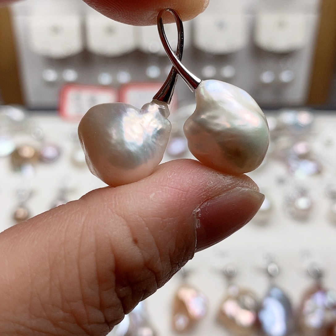 淡水珍珠银S925镶嵌颈饰