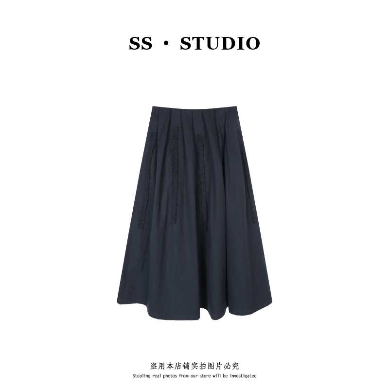 【SUSU】显瘦气质高腰休闲百搭早秋半身裙（拉链款）SS-5416