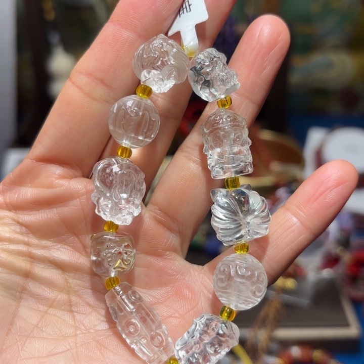 白玉菩提吊坠手串