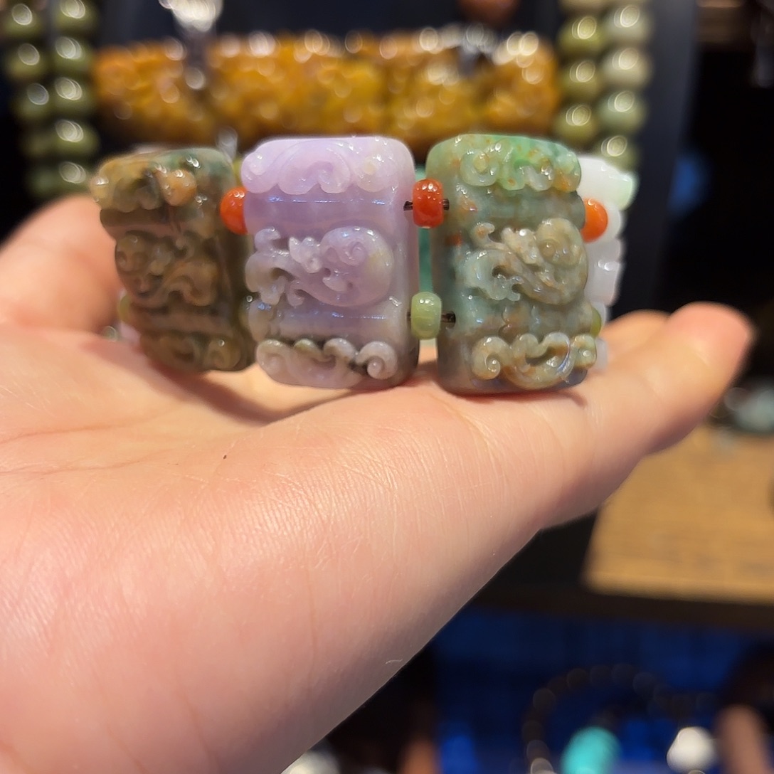 翡翠手链未镶嵌云*宝原创