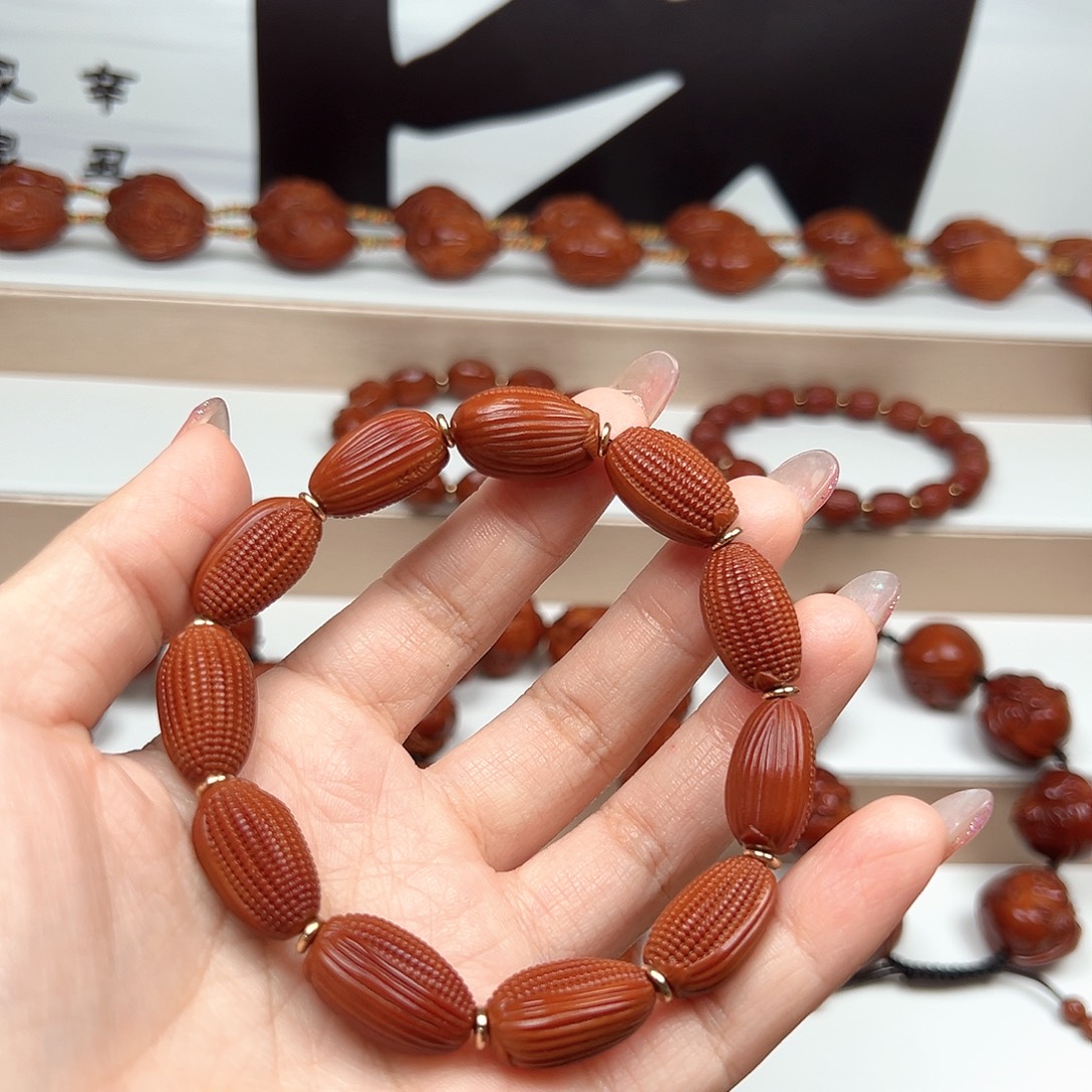 风***沙手串橄榄核玉米手串