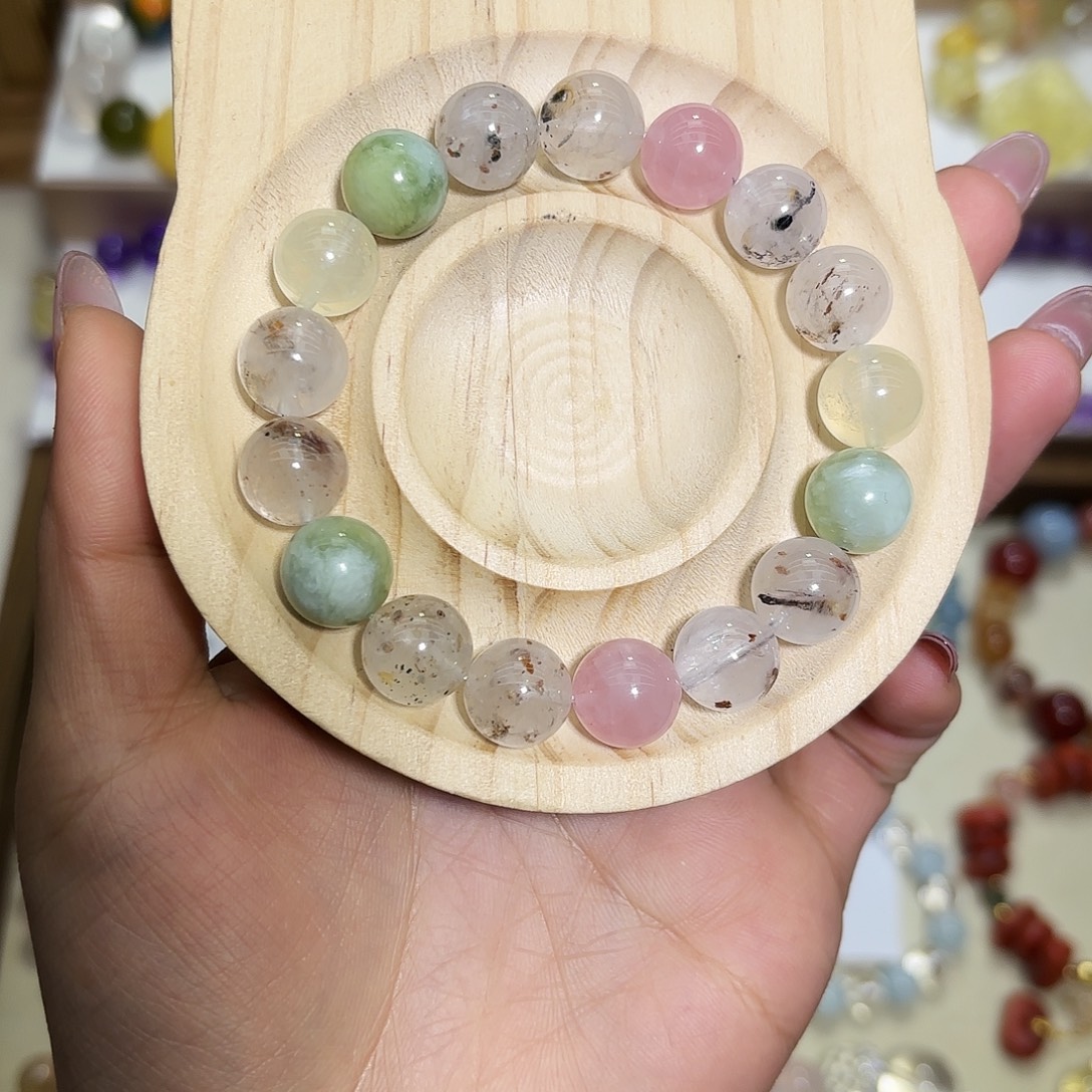 石英石多宝清透款手串