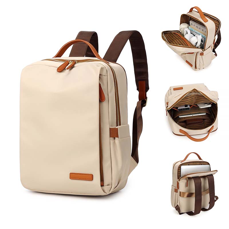 电脑包女休闲旅行防水双肩百搭电脑包时尚通勤简约多功能双肩背